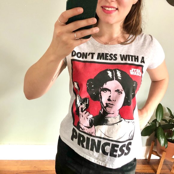Star Wars Tops - Star Wars Don't Mess Princess Leia Graphic Tee